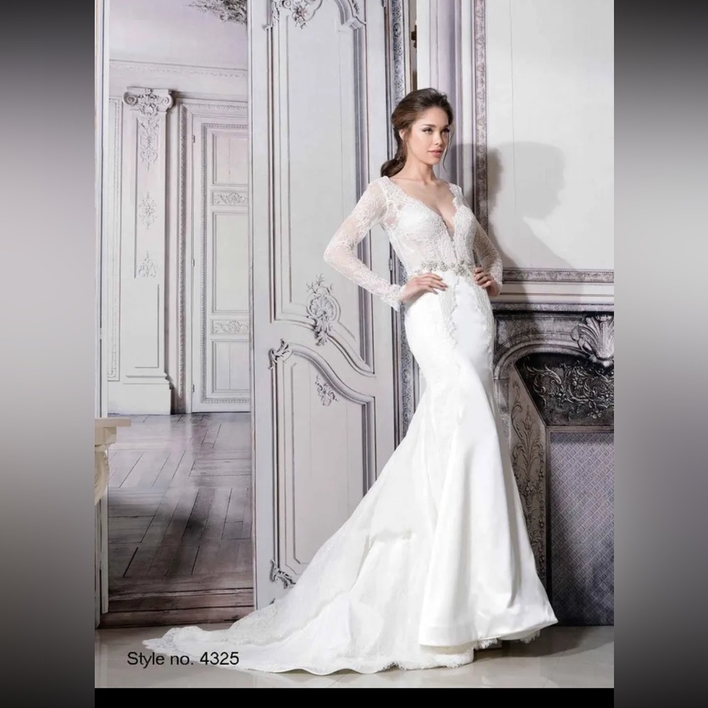 Pnina Tornai Long Sleeve Wedding Gown.  Pre-owned.